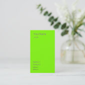 fluorescent groen verticaal visitekaartje (Staand voorkant)