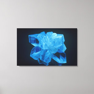 Fluorescent Gypsum of Selenite gefotografeerd onde Canvas Afdruk
