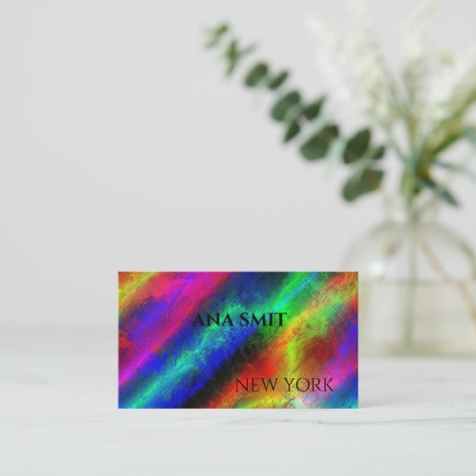 Fluorescent kleurenspectrum visitekaartje (Staand voorkant)