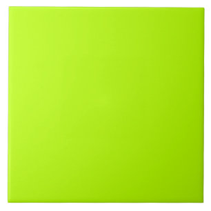 Fluorescent Lime Green Neon Yellow Personal Tegeltje
