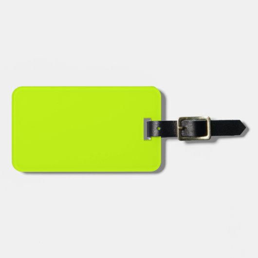 Fluorescent Lime Green Neon Yellow Personated Bagagelabel (Voorkant horizontaal)