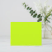 Fluorescent Lime Green Neon Yellow Personated Briefkaart (Staand voorkant)