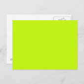 Fluorescent Lime Green Neon Yellow Personated Briefkaart (Voorkant / Achterkant)
