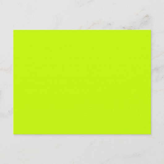 Fluorescent Lime Green Neon Yellow Personated Briefkaart (Voorkant)