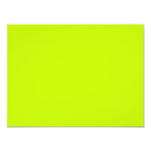 Fluorescent Lime Green Neon Yellow Personated Foto Afdruk (Voorkant)
