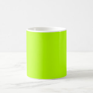 Fluorescent Lime Green Neon Yellow Personated Koffiemok