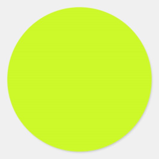 Fluorescent Lime Green Neon Yellow Personated Ronde Sticker (Voorkant)