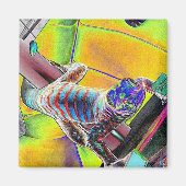 Fluorescent Lizard Magneet (Voorkant)