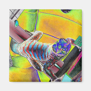 Fluorescent Lizard Magneet