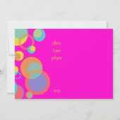 Fluorescent Mod Bubbles/hete roze/oranje/limoen Kaart (Achterkant)