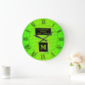 Fluorescent Neon Elegant Monogramed Grote Klok (Huis)