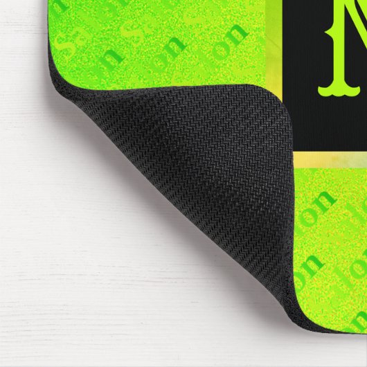 Fluorescent Neon Elegant Monogramed Muismat (Hoek)