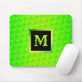 Fluorescent Neon Elegant Monogramed Muismat