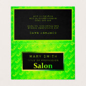 Fluorescent Neon Elegant Visitekaartje (Buitenkant ongevouwen)
