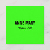 Fluorescent Neon Green, kleurrijk, aangepast gelui Contactkaartje (Voorkant)