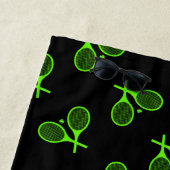 Fluorescent Neon Green Tennis Rackets Black Strandlaken (In situ)