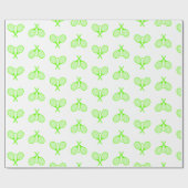 Fluorescent Neon Green Tennis Rackets Racquet Cadeaupapier (Vlak)