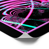 Fluorescent Neon Web Fractal Poster (Hoek)