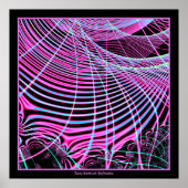 Fluorescent Neon Web Fractal Poster (Voorkant)