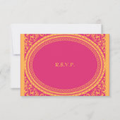 Fluorescent/Neon Wedding Reception RSVP (Voorkant)