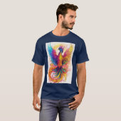 Fluorescent Phoenix Design T-shirt (Voorkant volledig)