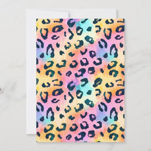 Fluorescent Pink Young Wild Three Safari Birthday  Kaart (Achterkant)