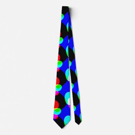 Fluorescent Retro Neon Plasma Blobs Stropdas (Voorkant)