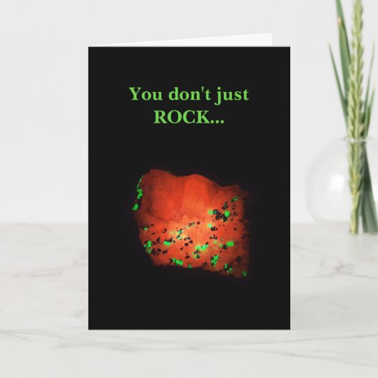 Fluorescent Rock under UV Light Greeting Card Feestdagen Kaart (Voorkant)