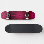 Fluorescent roze fractal Starfish Abstracte kunst Persoonlijk Skateboard (Horizontaal)
