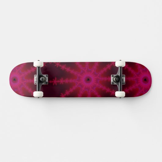 Fluorescent roze fractal Starfish Abstracte kunst Persoonlijk Skateboard (Horizontaal)