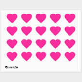 Fluorescent Roze Hart Sticker (Vel)