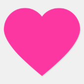 Fluorescent Roze Hart Sticker (Voorkant)