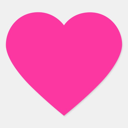 Fluorescent Roze Hart Sticker (Voorkant)