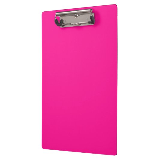 Fluorescent roze klassieke enkelkleurige kleur klembord (Links)