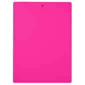 Fluorescent roze klassieke enkelkleurige kleur klembord (Achterkant)