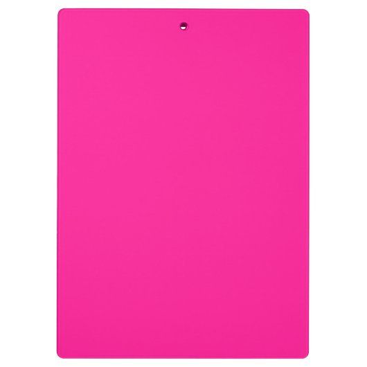 Fluorescent roze klassieke enkelkleurige kleur klembord (Achterkant)