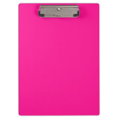 Fluorescent roze klassieke enkelkleurige kleur klembord (Voorkant)