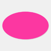 Fluorescent Roze Ovale Sticker (Voorkant)
