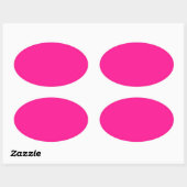Fluorescent Roze Ovale Sticker (Vel)