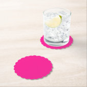 Fluorescent roze rond papier Onderzetter (Insitu)
