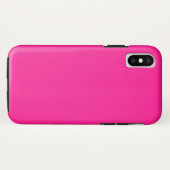 Fluorescent Roze Stevige iPhone XS Hoes (Achterkant (horizontaal))