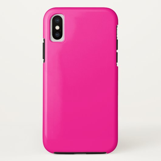 Fluorescent Roze Stevige iPhone XS Hoes (Achterkant)