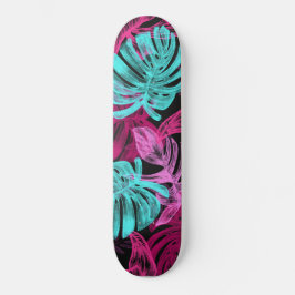 Fluorescent tropische palm persoonlijk skateboard