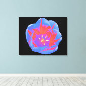 Fluorescent Tulip Canvas afdrukken (Insitu (Houten vloer))
