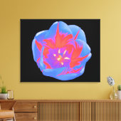 Fluorescent Tulip Canvas afdrukken (Insitu (Woonkamer))