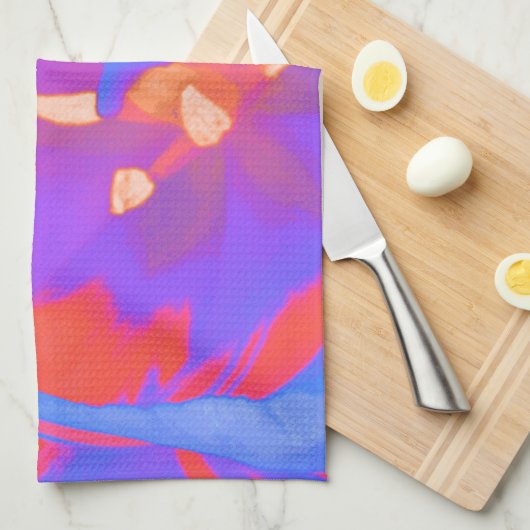 Fluorescent Tulip Kitchen Towel Theedoek (Quarter Fold)