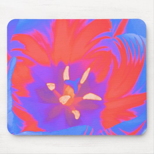 Fluorescent Tulip Mousepad Muismat (Voorkant)