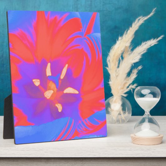 Fluorescent Tulip Plaque Fotoplaat (Zijkant)