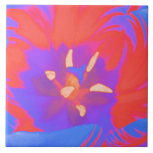Fluorescent Tulip Tile Tegeltje