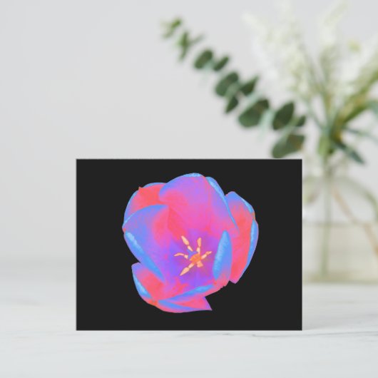 Fluorescent Tulp Briefkaart (Staand voorkant)